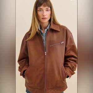 REFORMATION + VEDA Leather Marco Jacket